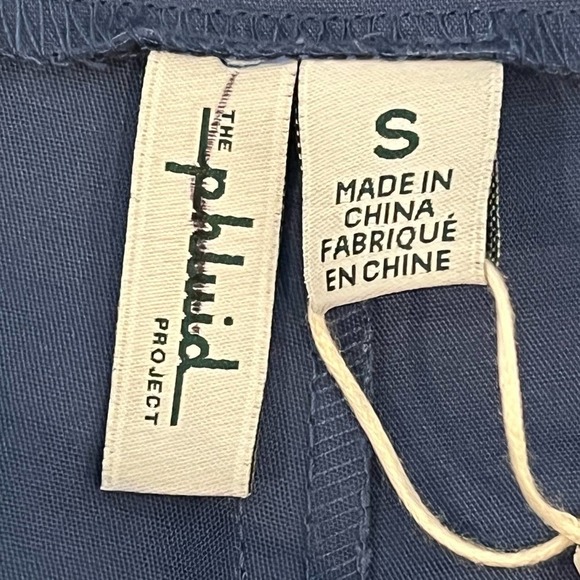 THE PHLUID PROJECT GENDER INCLUSIVE CROSSOVER ANKLE PANT BLUE NWT SIZE SMALL - Picture 8 of 13